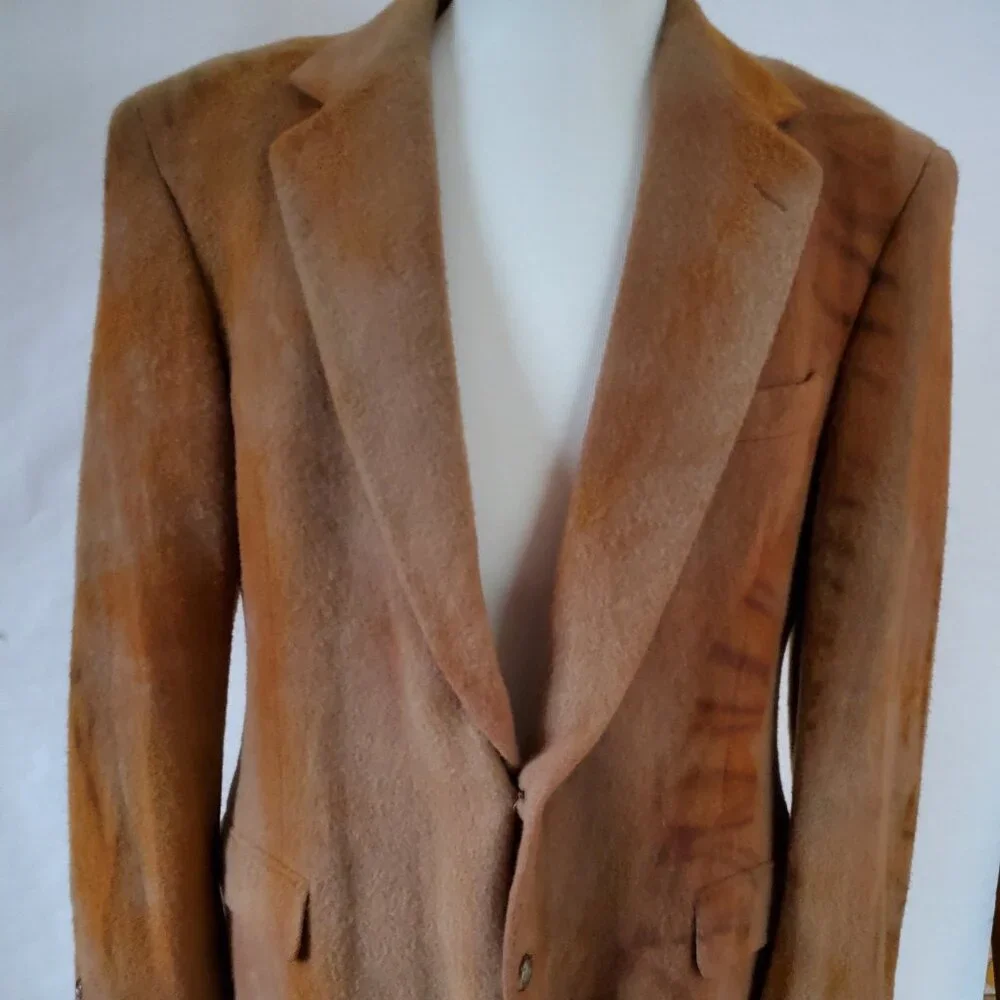 Vintage Cowboy Western Camel Wool jacket suit blazer brown green gray 44 46 XL